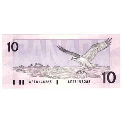 BC-57a 1989 Canada $10 Thiessen-Crow, AEA, AU-UNC