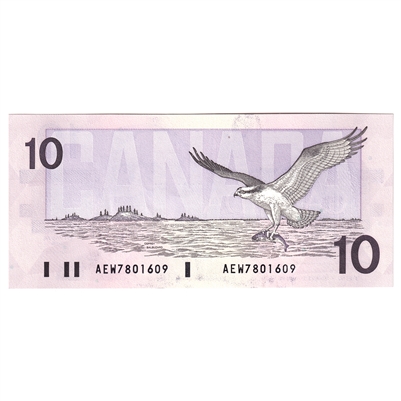 BC-57a 1989 Canada $10 Thiessen-Crow, AEW, AU-UNC