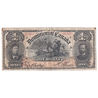 DC-13c 1898 Dominion $1 Various-Boville, Inward ONEs, F