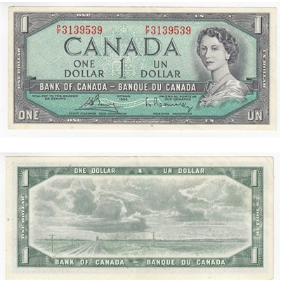 BC-37c 1954 Canada $1 Bouey-Rasminsky, S/F, UNC