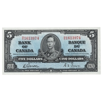 BC-23b 1937 Canada $5 Gordon-Towers, O/C, AU-UNC