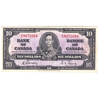 BC-24b 1937 Canada $10 Gordon-Towers, K/D, F-VF