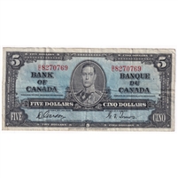 BC-23b 1937 Canada $5 Gordon-Towers, D/C, F-VF