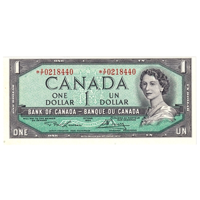 BC-37dA 1954 Canada $1 Lawson-Bouey, *X/F, UNC