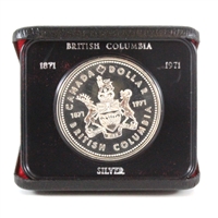 1971 Canada British Columbia Centennial Specimen Silver Dollar