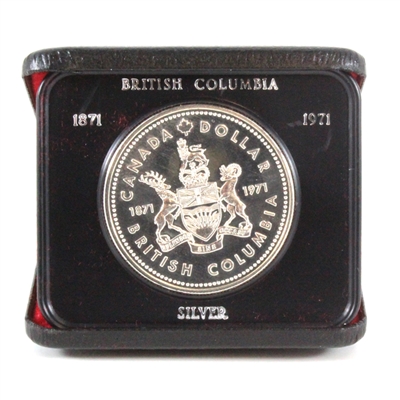 1971 Canada British Columbia Centennial Specimen Silver Dollar