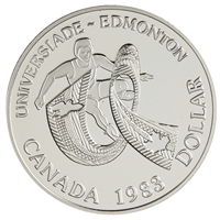 1983 Canada Edmonton, AB World University Games Proof .50 Silver Dollar