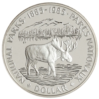 1985 Canada's National Parks Proof .50 Silver Dollar