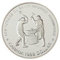 1988 Canada Saint-Maurice Ironworks Anniversary Proof .50 Silver Dollar