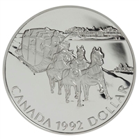 1992 Canada Kingston to York Stagecoach Proof Sterling Silver Dollar