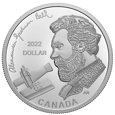 2022 Canada Alexander Graham Bell: Great Inventor Fine Silver Proof Dollar (No Tax)