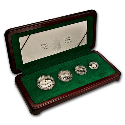 1998 Canada Grey Wolf Platinum 4 Coin Set - #4 (TAX Exempt)