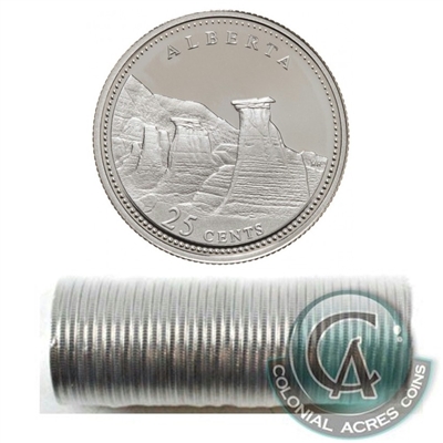 1992 Alberta Canada 25-cent Original Roll of 40pcs