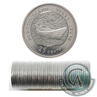 1992 Newfoundland Canada 25-cent Original Roll of 40pcs