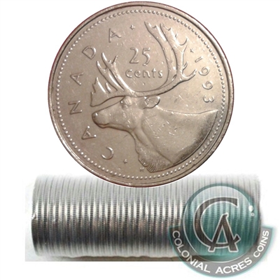 1993 Canada 25-cent Original Roll of 40pcs