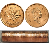 1996 Canada 1-cent Original Roll of 50pcs