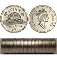 1998 Canada 5-cent Original Roll of 40pcs