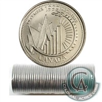 1999 December Canada 25-cent Original Roll of 40pcs