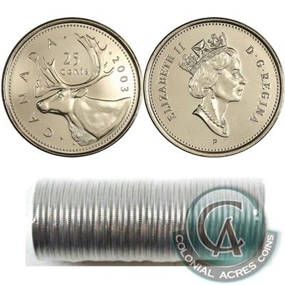2003-P Old Effigy Canada 25-cent Original Roll of 40pcs