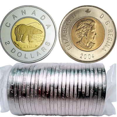 2004 Canada Two Dollar Original Roll of 25pcs