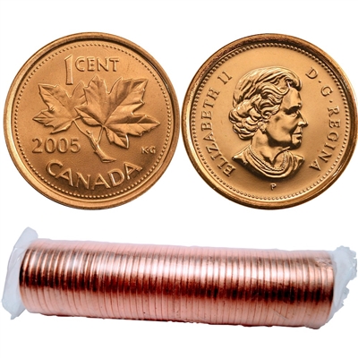 2005-P Canada 1-cent Original Roll of 50pcs