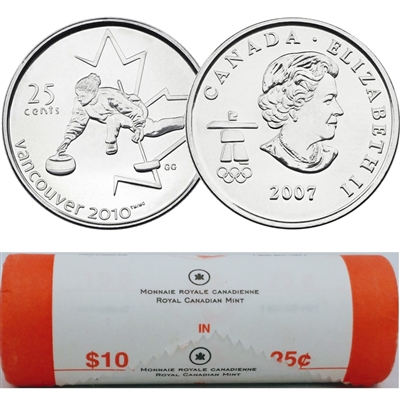 2007 Curling Canada 25-cent Original Roll of 40pcs