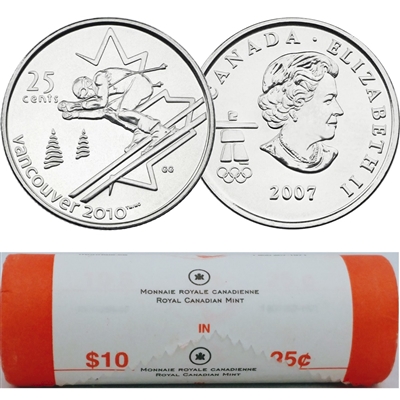 2007 Alpine Skiing Canada 25-cent Original Roll of 40pcs
