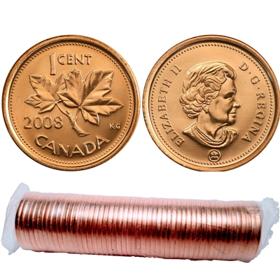 2008 Canada 1-cent Original Roll of 50pcs