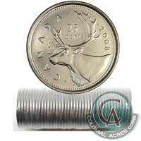 2008 Caribou Canada 25-cent Original Roll of 40pcs.