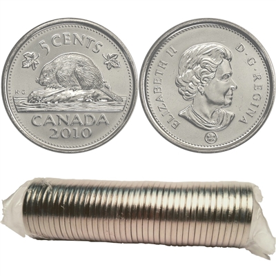 2010 Canada 5-cent Original Roll of 40pcs
