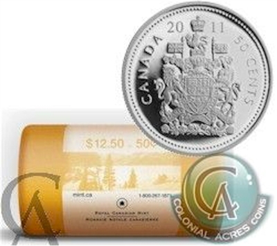 2011 Canada 50-cent Original Wrapped Roll of 25pcs