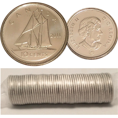 2011 Canada 10-cent Original Roll of 50pcs