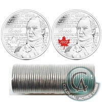2012 Brock Canada 25-cent Original Roll of 40pcs - Some Coloured