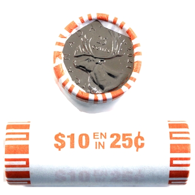 2021 Canada 25-cent Caribou Regular Wrapped Original Roll of 40pcs