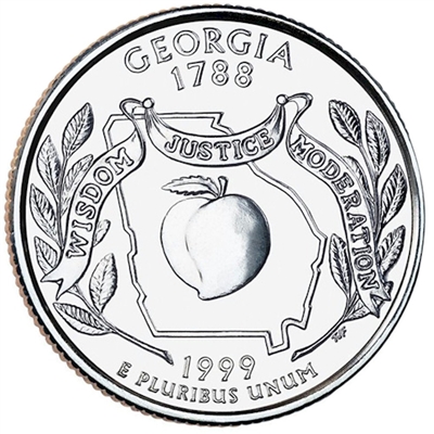 1999-P Georgia USA Statehood Quarters (MS-60)