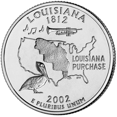 2002-D Louisiana USA Statehood Quarters (MS-60)
