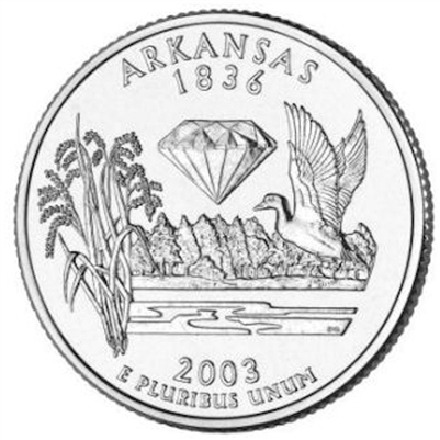 2003-D Arkansas USA Statehood Quarters (MS-60)