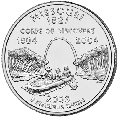 2003-P Missouri USA Statehood Quarters (MS-60)