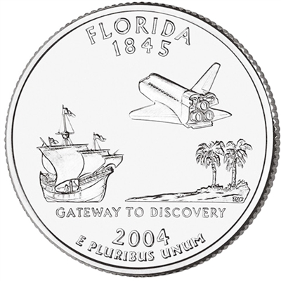 2004-D Florida USA Statehood Quarters (MS-60)