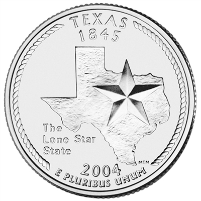 2004-P Texas USA Statehood Quarters (MS-60)