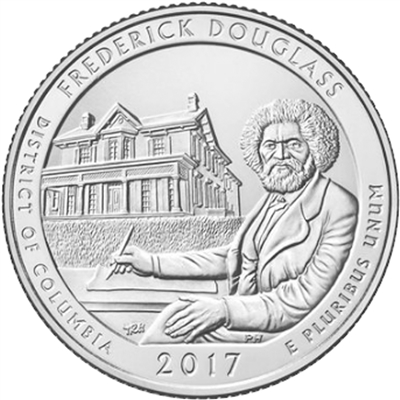 2017-D Fredrick Douglass USA National Parks Quarter Uncirculated (MS-60)