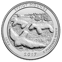 2017-P Effigy Mounds USA National Parks Quarter Uncirculated (MS-60)