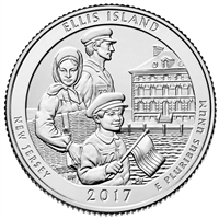 2017-D Ellis Island USA National Parks Quarter Uncirculated (MS-60)