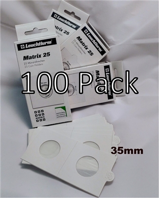 100 x Self-Adhesive Cardboard 2x2 Holders - 35mm.