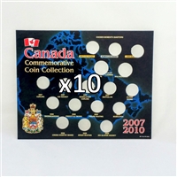 10 x Empty 2007-2010 Canada Olympic Black Board (25ct & Dollars) Square