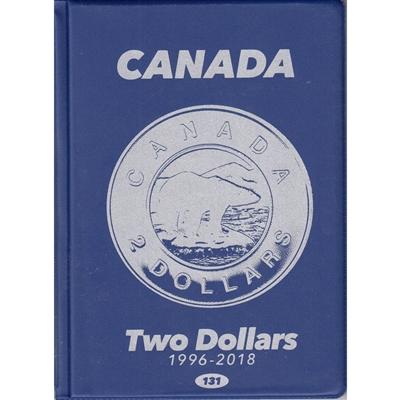 Uni-Safe 1996-2018 Canada Two Dollar Blue Coin Folders with 4 pages