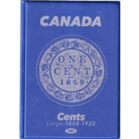Uni-Safe Canada Large Cent Blue Coin Folders (contains 4 pages)