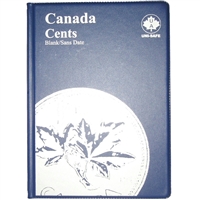 Uni-Safe Canada Small Cent Blue Coin Folders with 4 pages