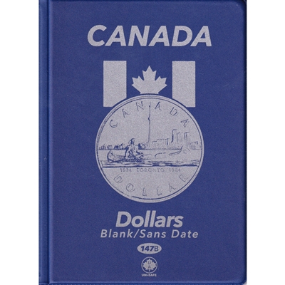 Uni-Safe Canada Silver Dollar Blue coin folders with 4 pages