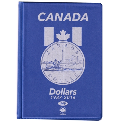 Uni-Safe Canada Loon Dollar Blue Coin Folders (Contains 4 pages)